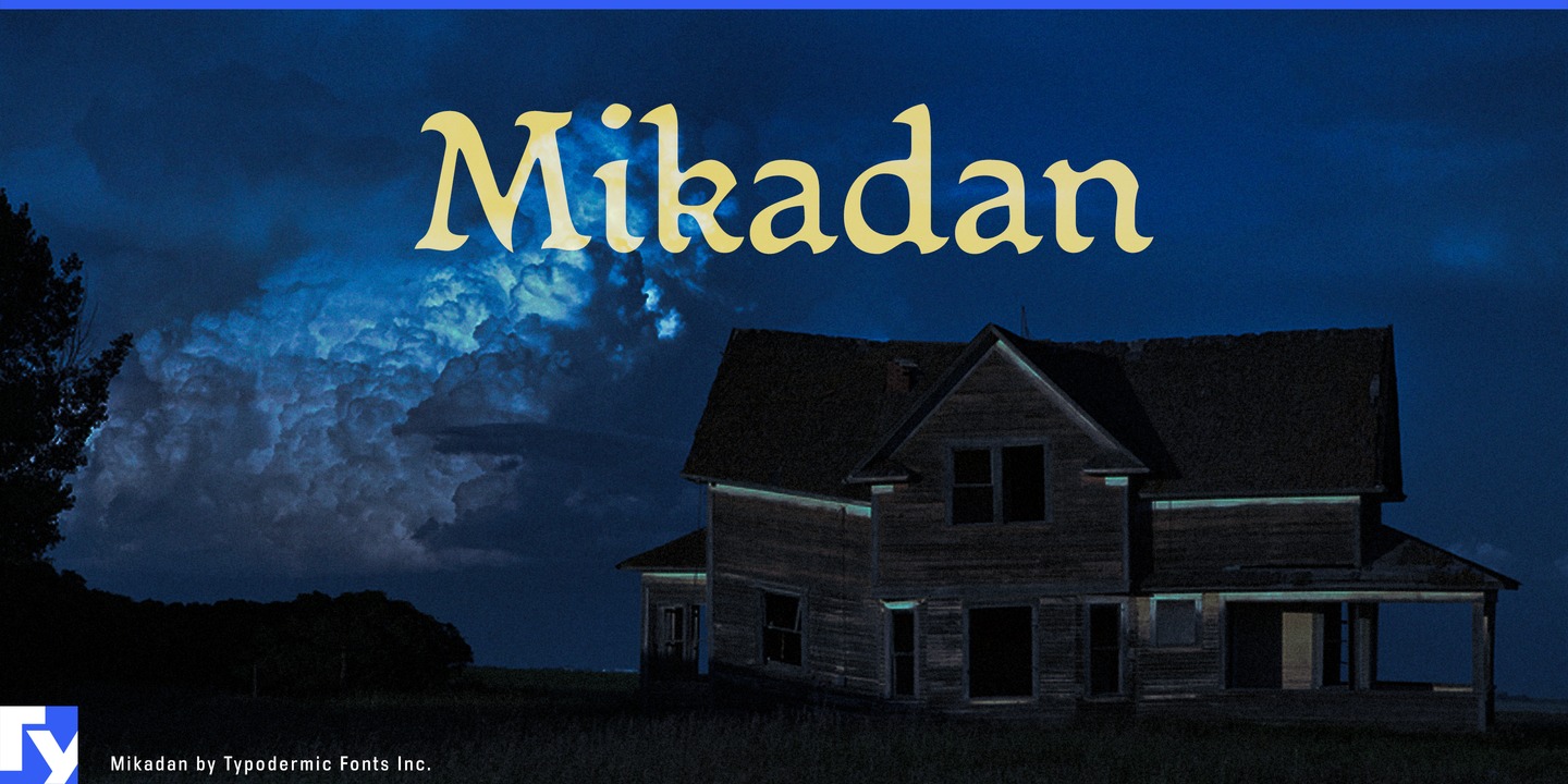 Beispiel einer Mikadan-Schriftart